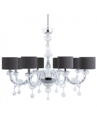 Modern Rezzonico Murano chandelier with fabric lampshades