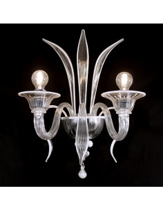 Grande applique pour tableau évasée dorée polie décoration classique -  Masiero, spécialiste du lustre en cristal et de la lampe en verre de murano  - Réf. 11110605 - mobile
